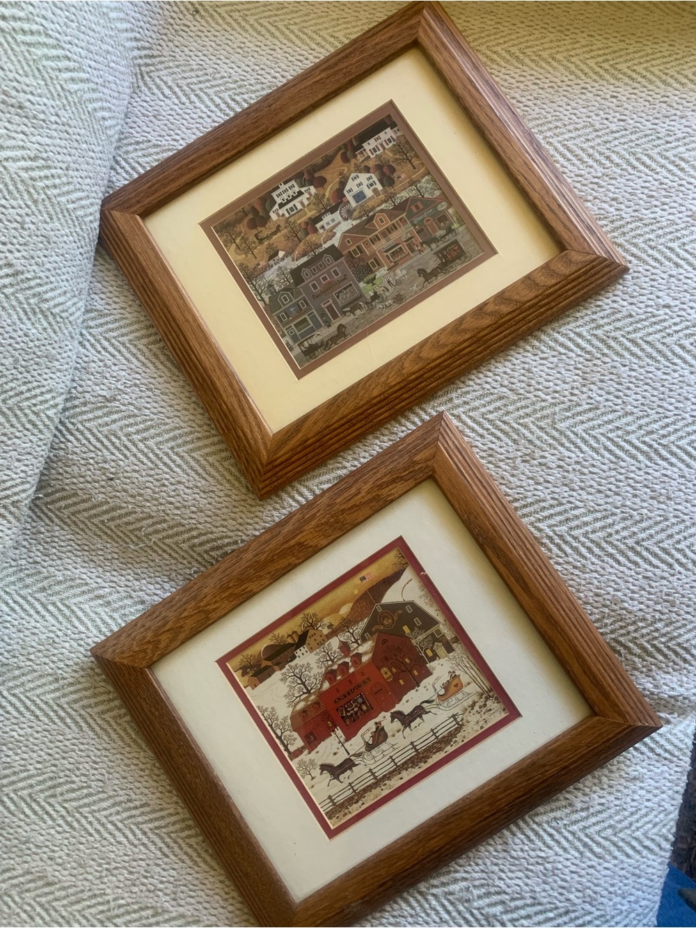 Rustic Brown Framed Farmhouse Art Prints - Set of 2